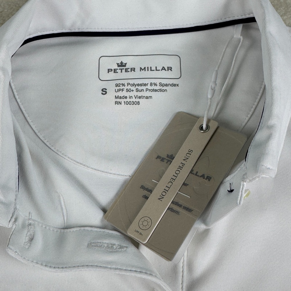 Peter Millar Women's PGA Tour Polo Size S White Meiomi Wine Official NWT - Picture 3 of 12